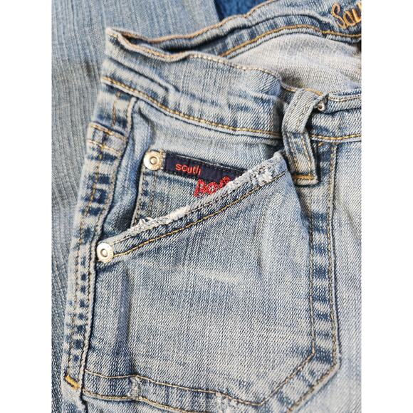 Y2k SouthPole Women's Flare Out Light Wash Denim Jeans-5 - Picture 5 of 9